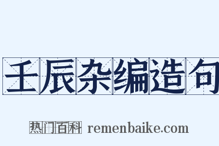 壬辰杂编造句是什么意思的图片